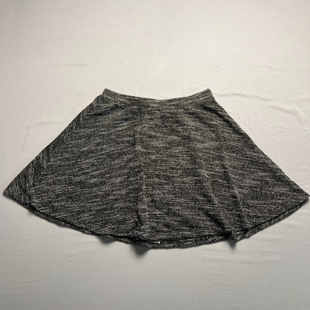 Bcx Tweed Mini Skirt Womens Small Black White Space Dye High Waisted Pull On